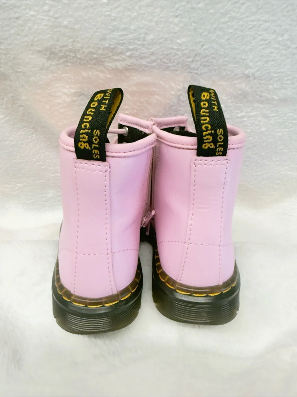 Dr. Martens Pink Lace-Up Kids Combat Boots
